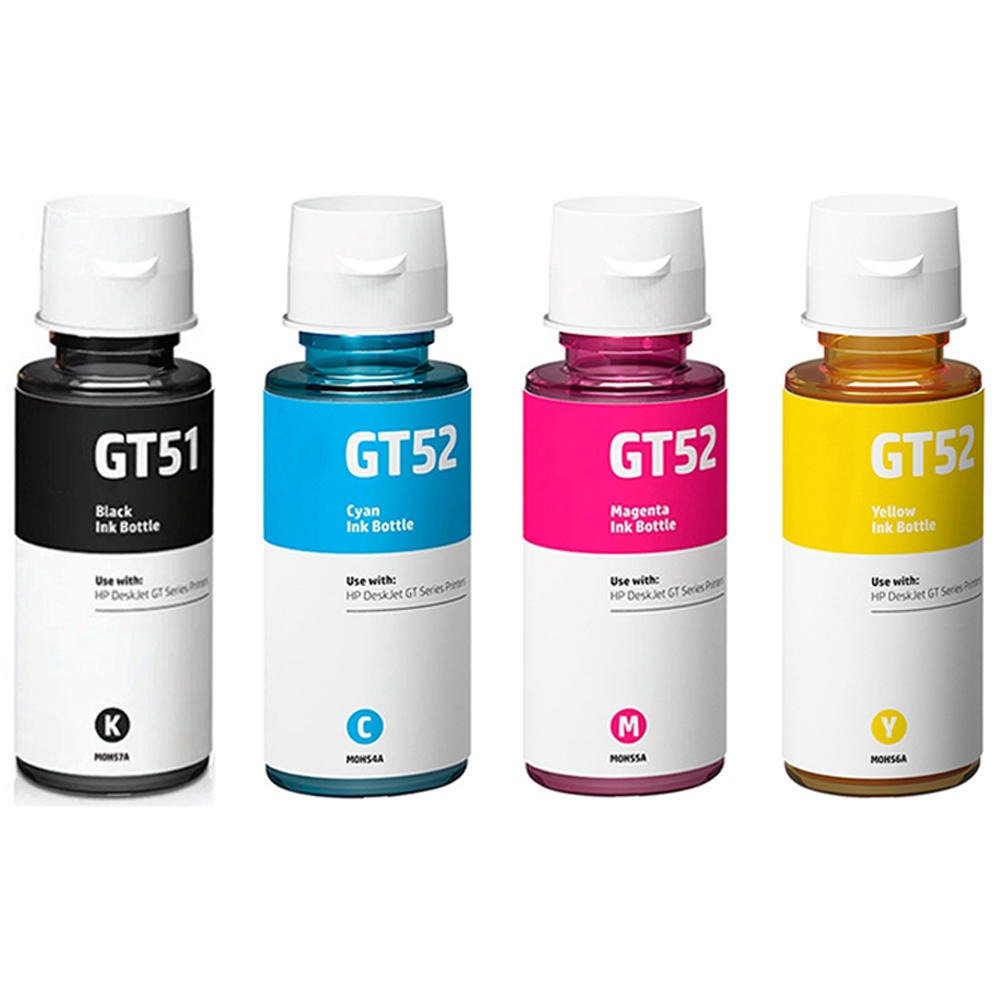 4 bouteilles gt51-52 compatible Pack 4 bouteilles encre GT51/52 compatible – Image 1